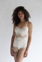 High Waist Hourglass Brief in two tone colorway (charcoal, cream or white)